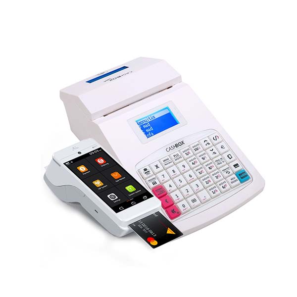 CashBox Base online pénztárgép és A920 pos terminál - fehér